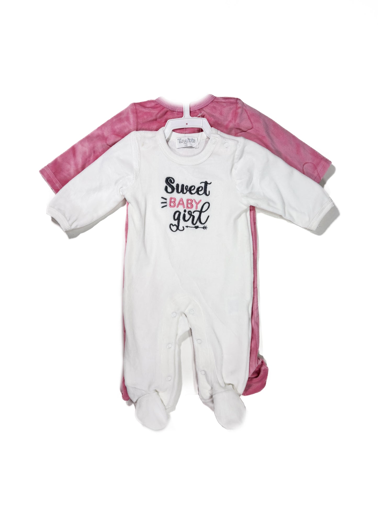 Mono Plush x2 Blanco/Rosa