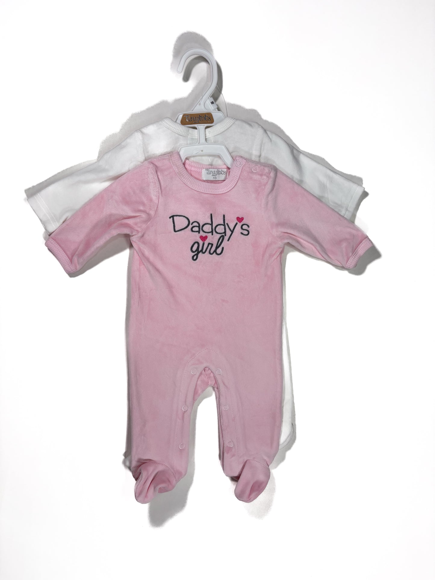 Set Monos x2 Rosa/Blanco