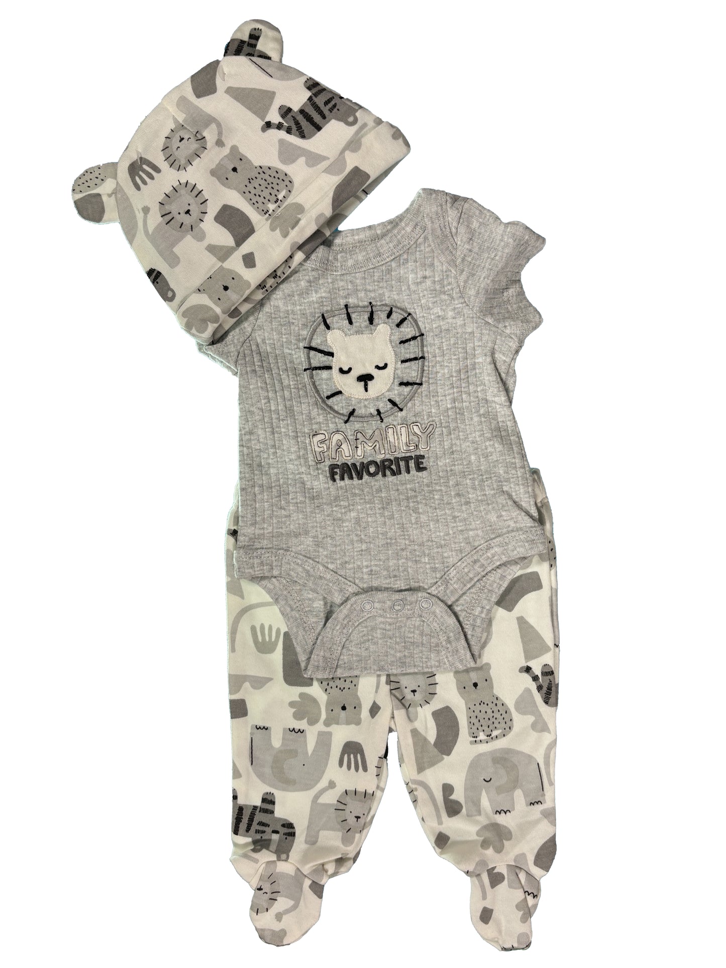 Conjunto 3p Plomo Leon