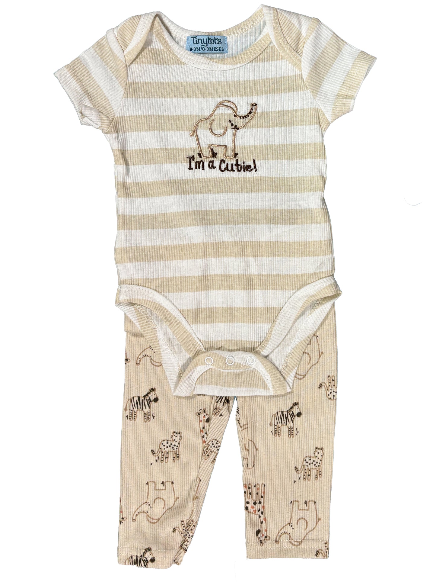 Conjunto 2p Beige Elefante