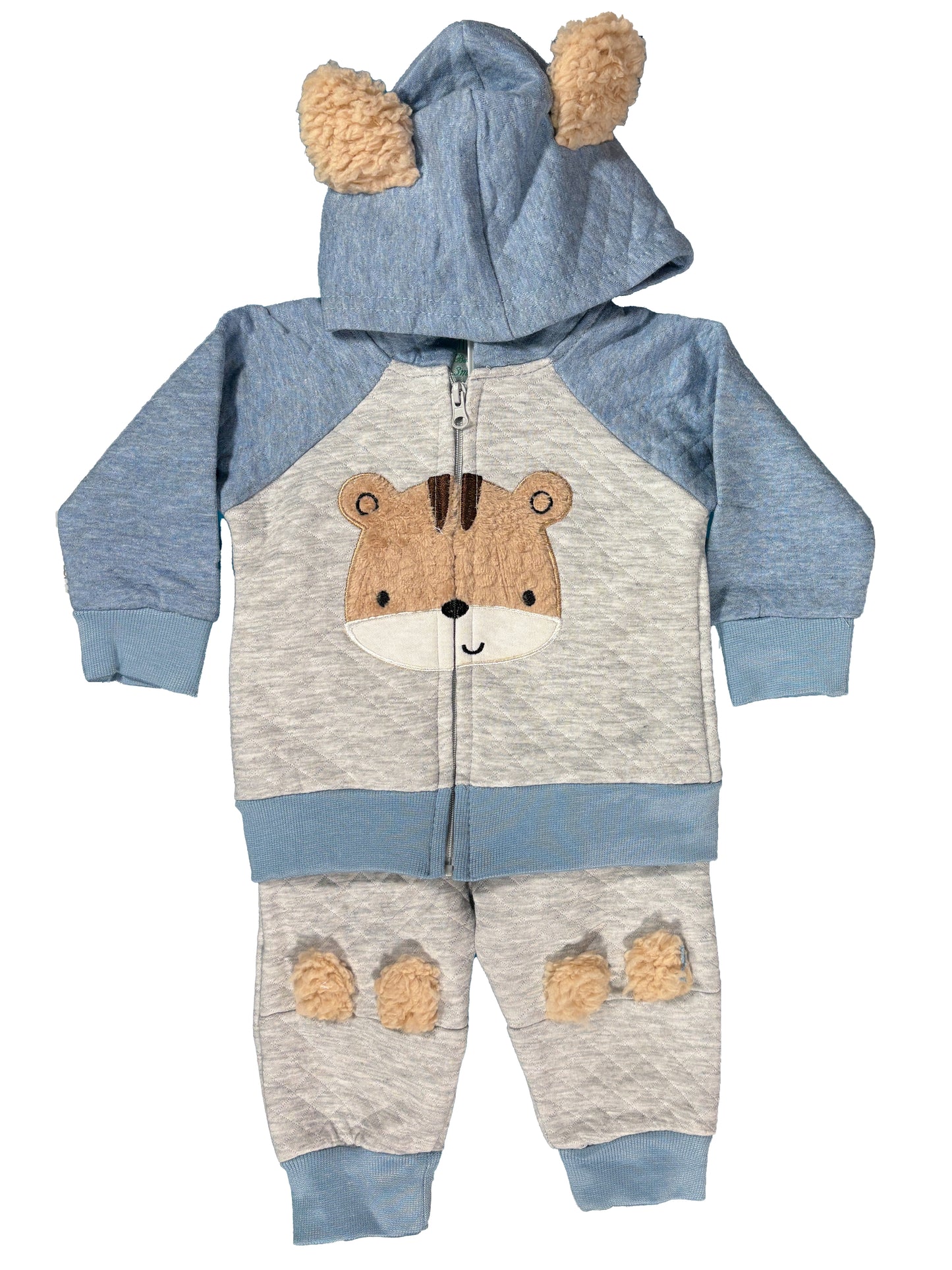 Conjunto Azul Capucha Ardilla