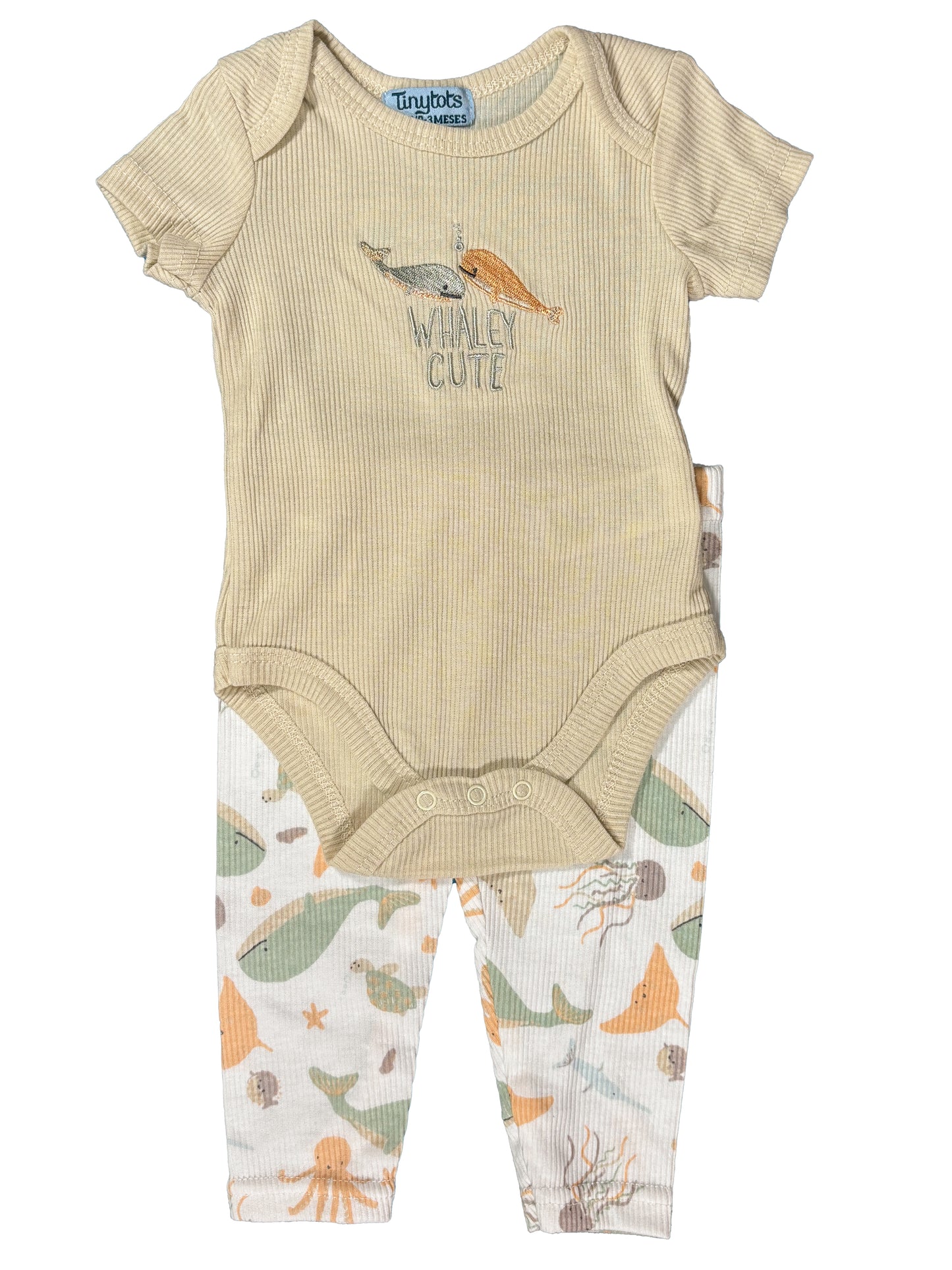 Conjunto 2p Beige Whale
