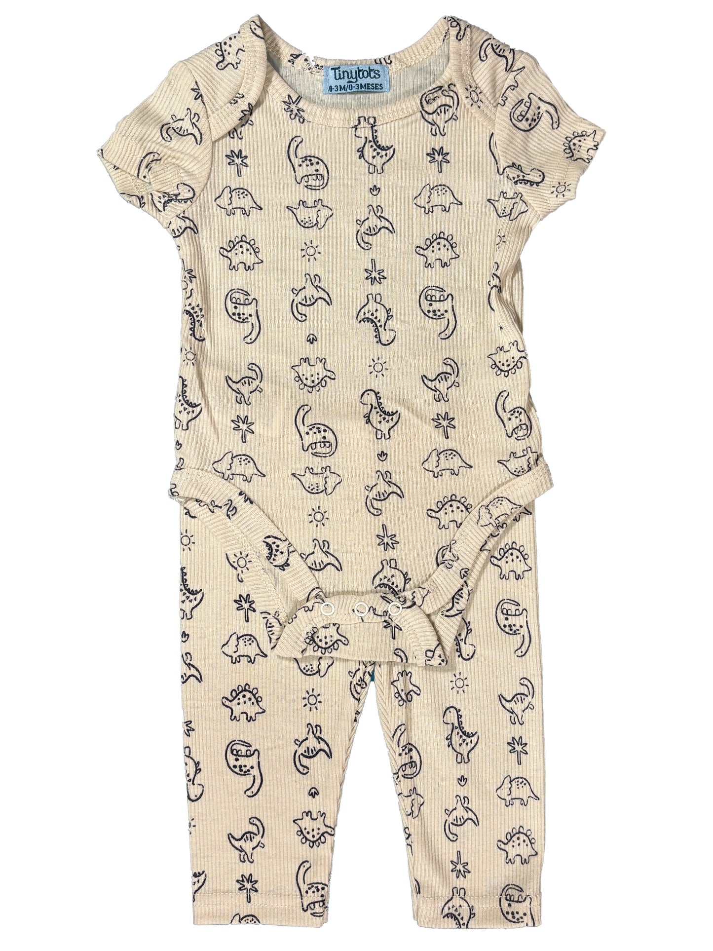 Conjunto 2p Beige Dinos