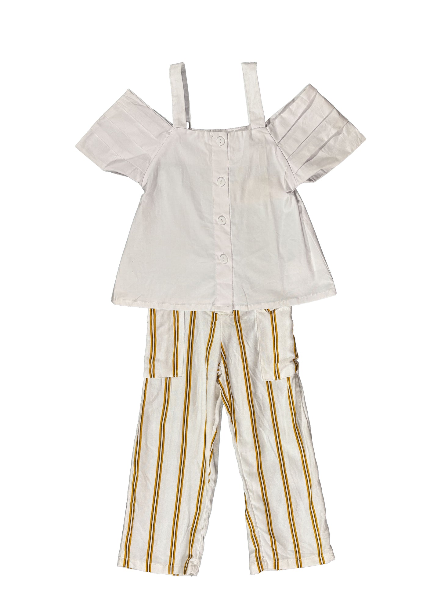 Conjunto Rayas Mostaza