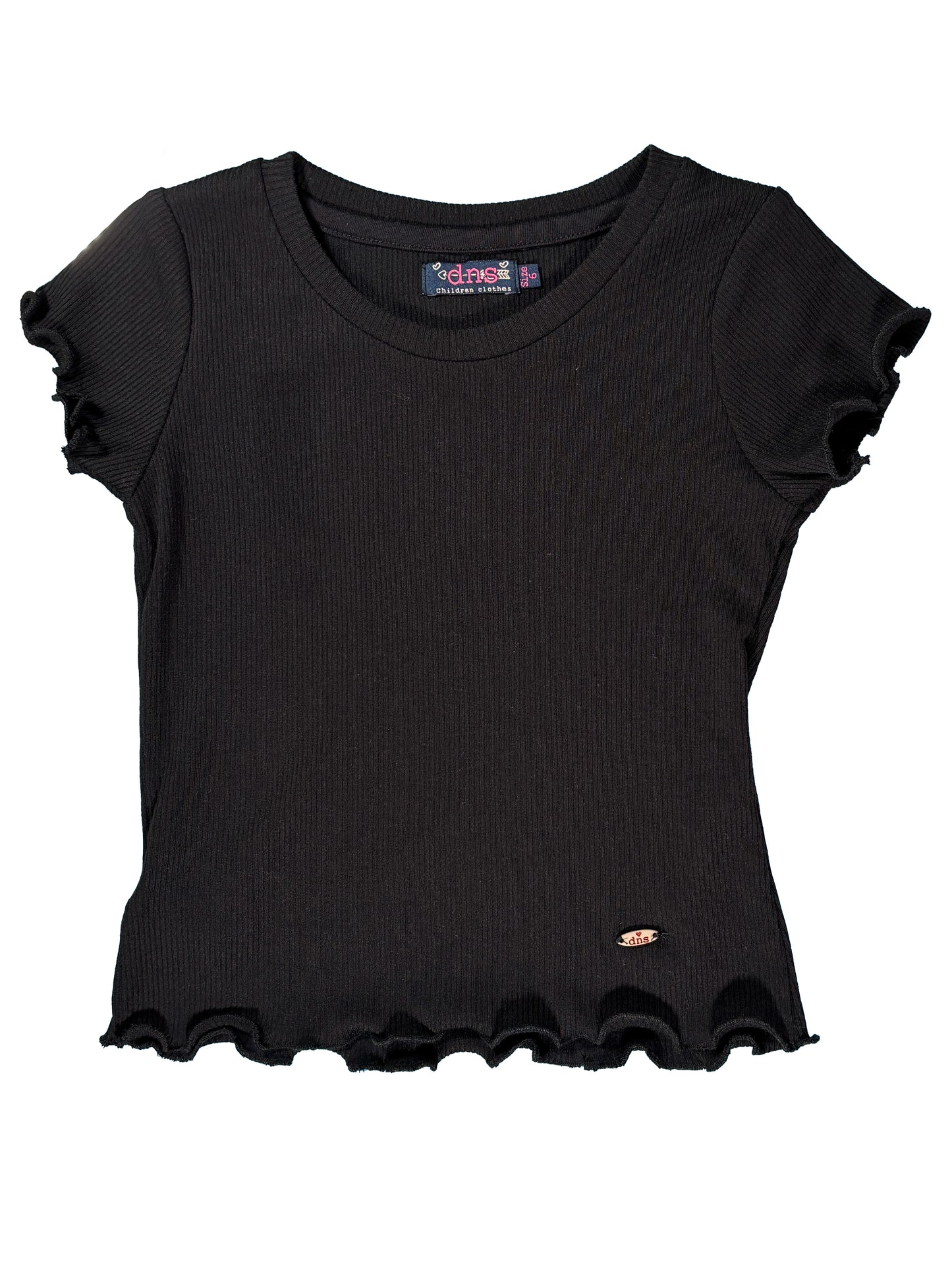 Camiseta Acanalada Negro