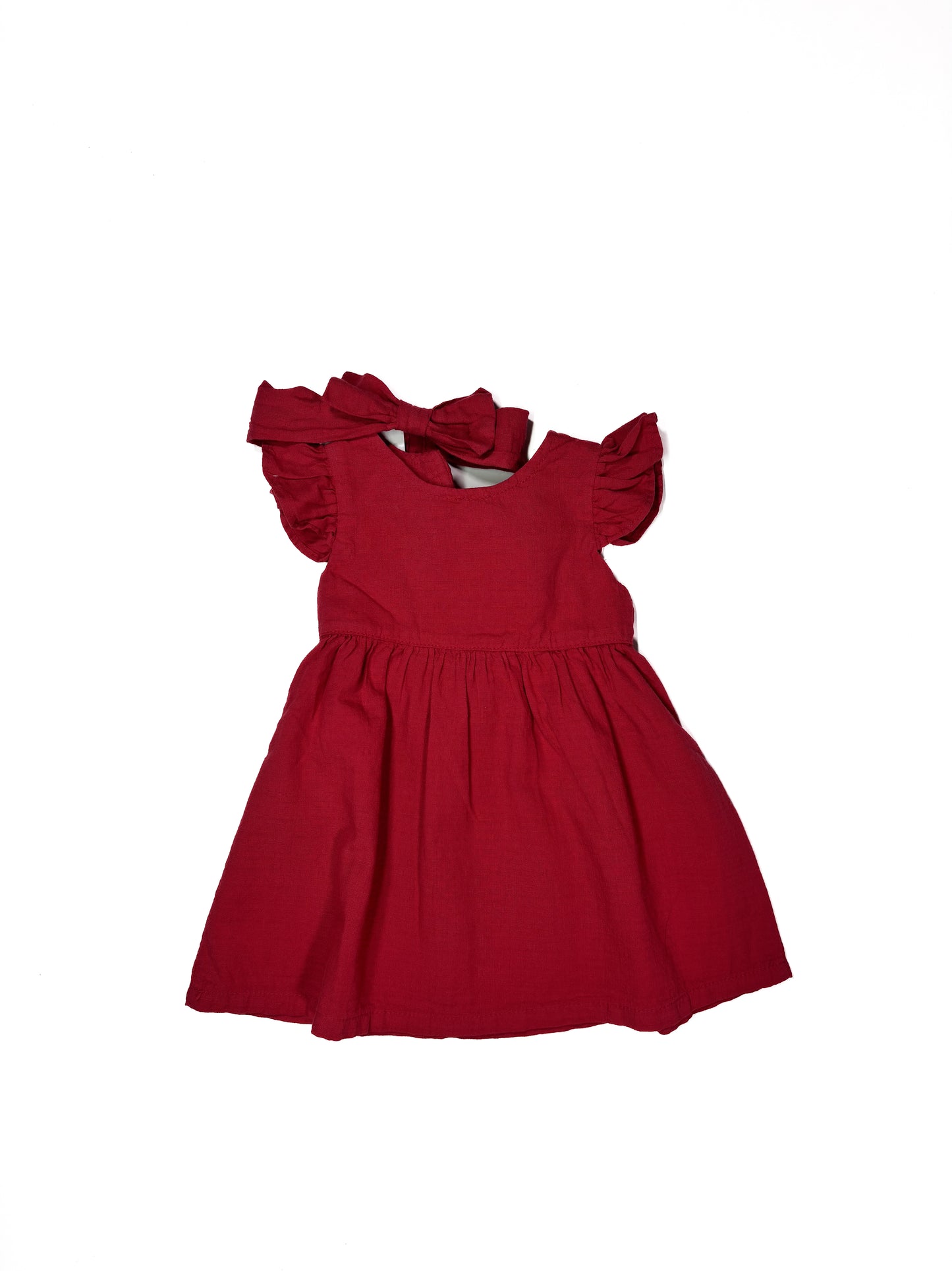 Vestido Lino Rojo