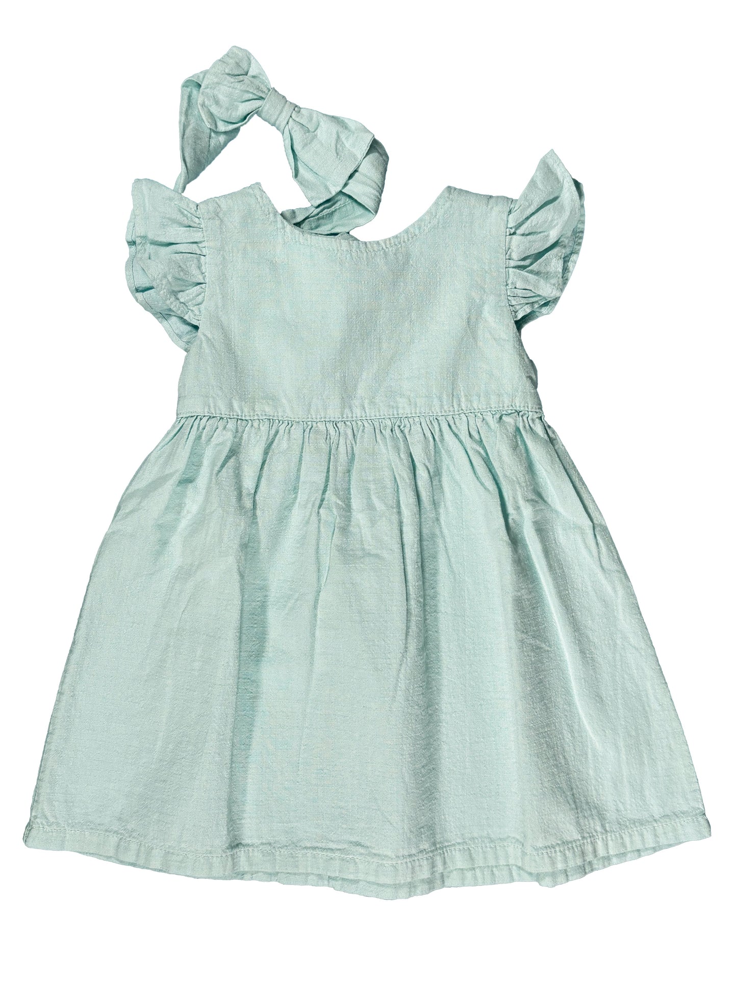 Vestido Lino Celeste