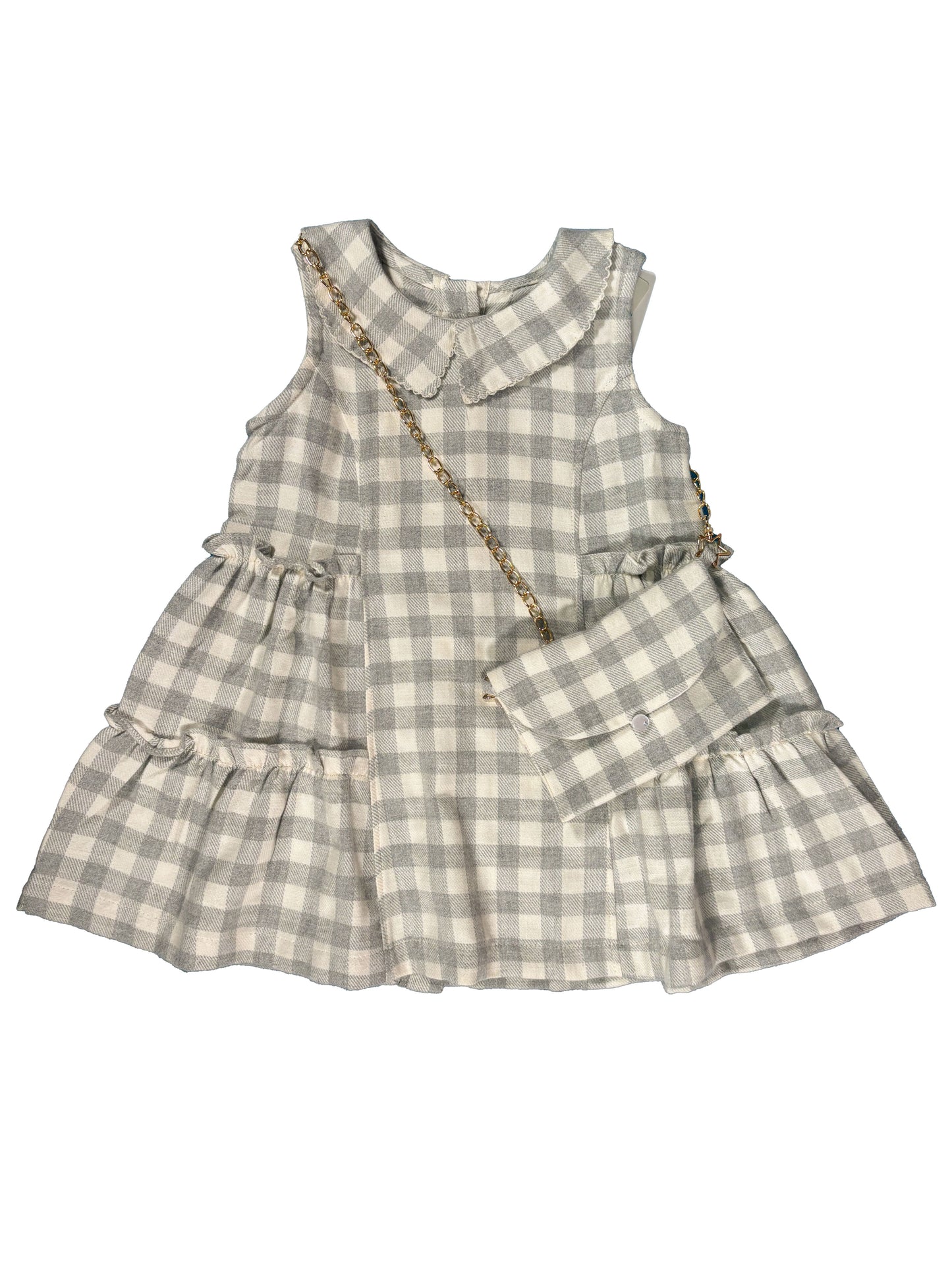 Vestido Cuadros Plomo