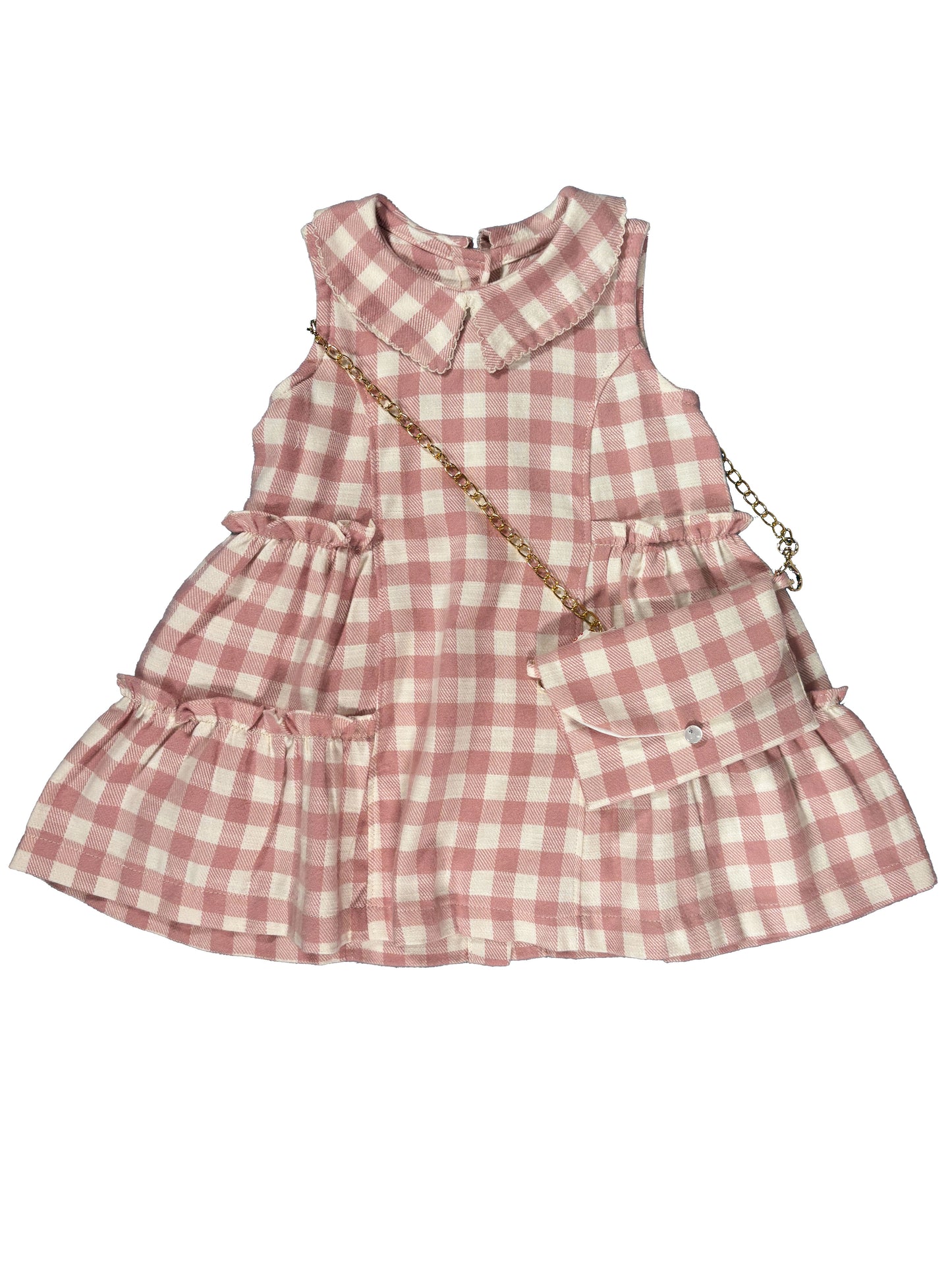 Vestido Cuadros Rosa