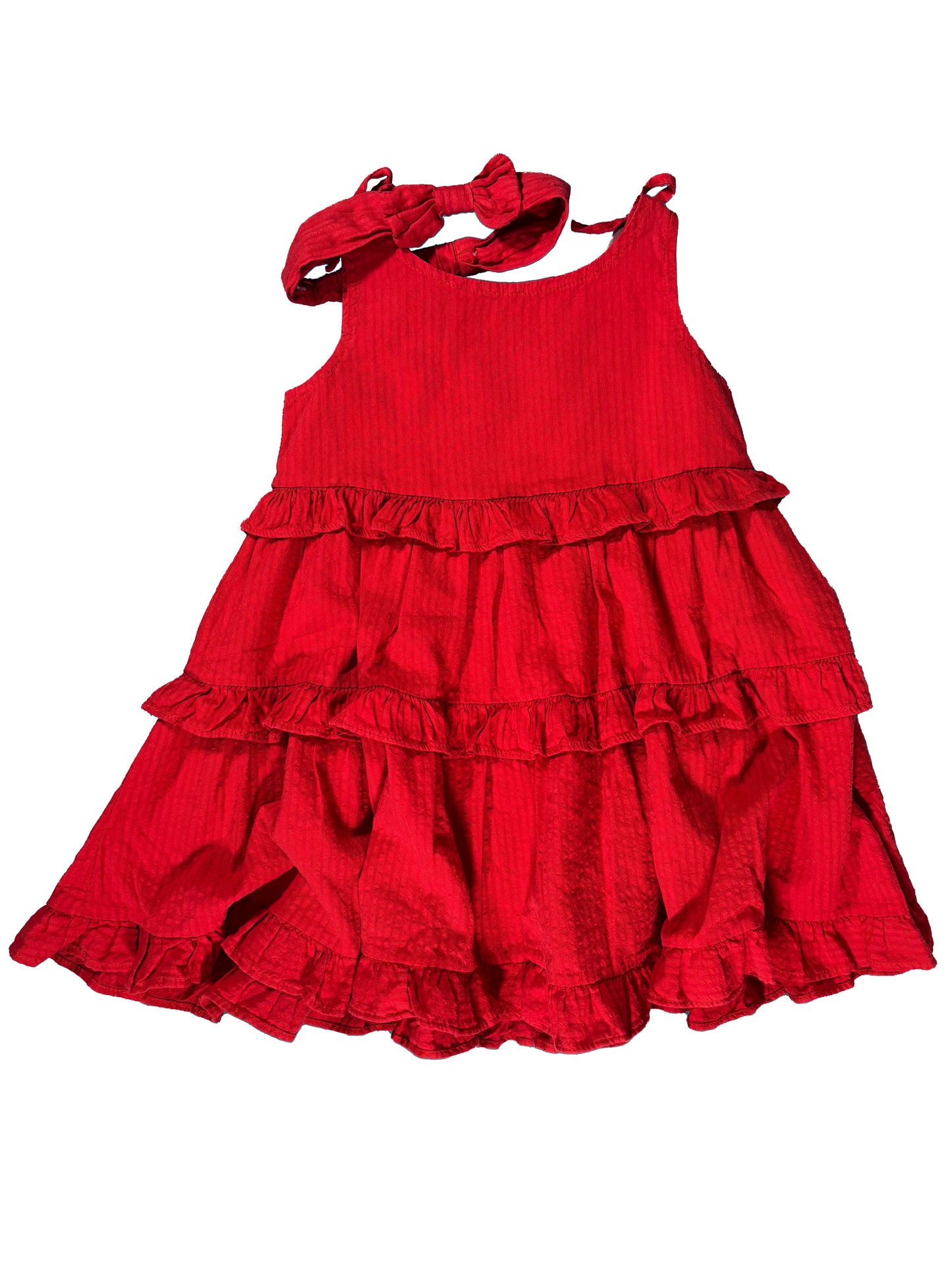 Vestido Lino Rojo