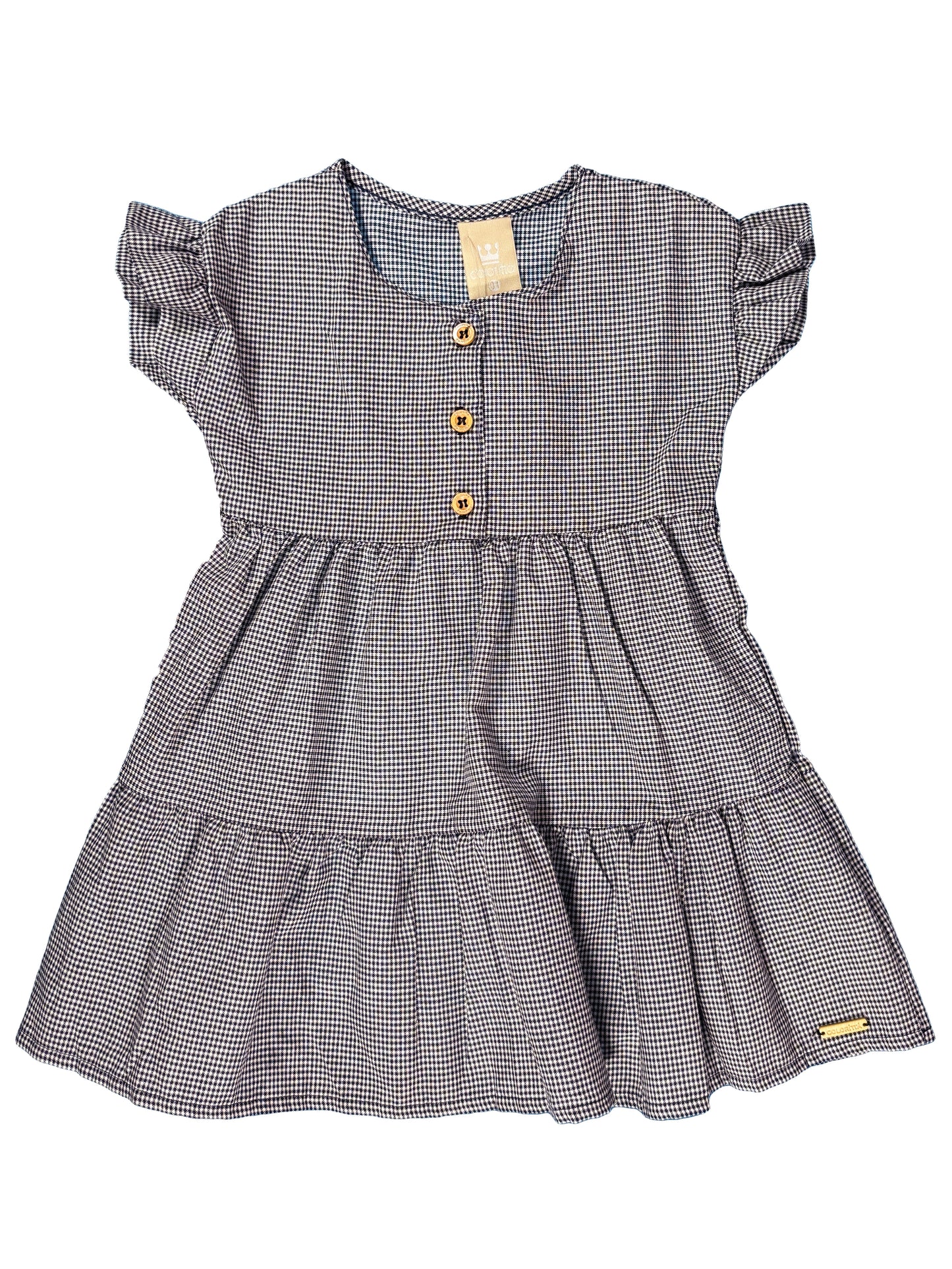 Vestido Cuadros Gris