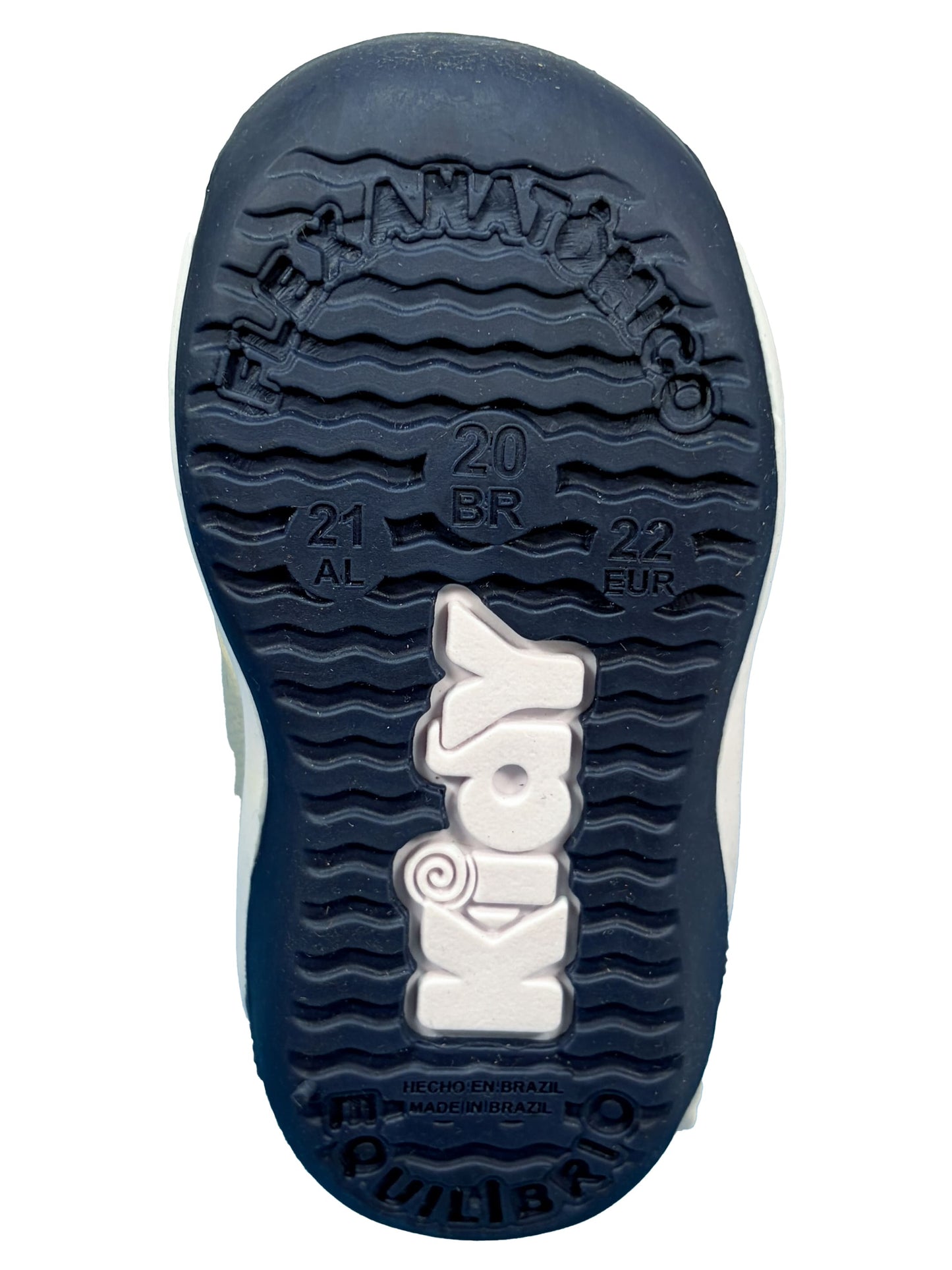 Zapato con Velcro Offwhite/Azul