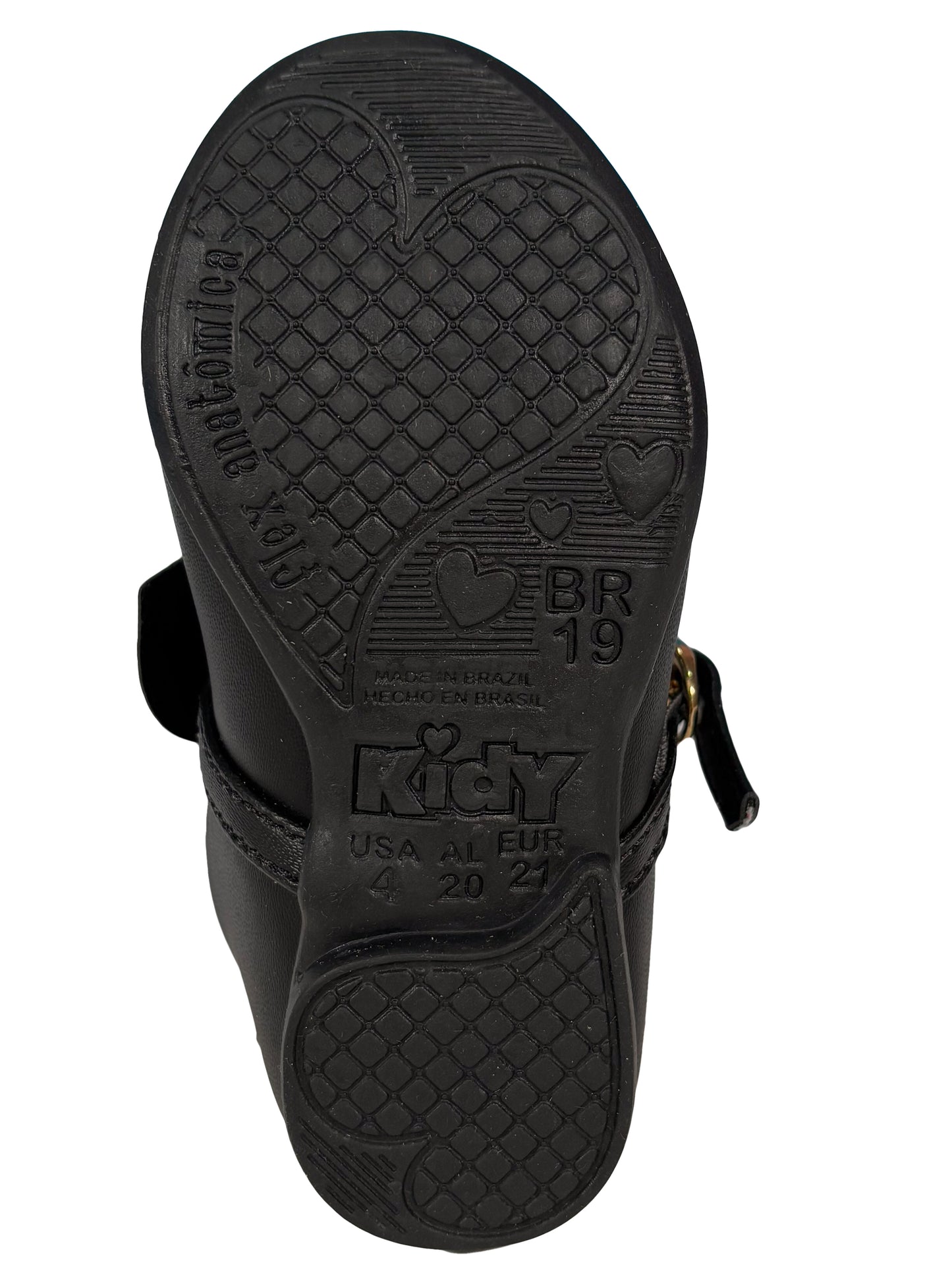 Zapato Muñeca Negro Lazo