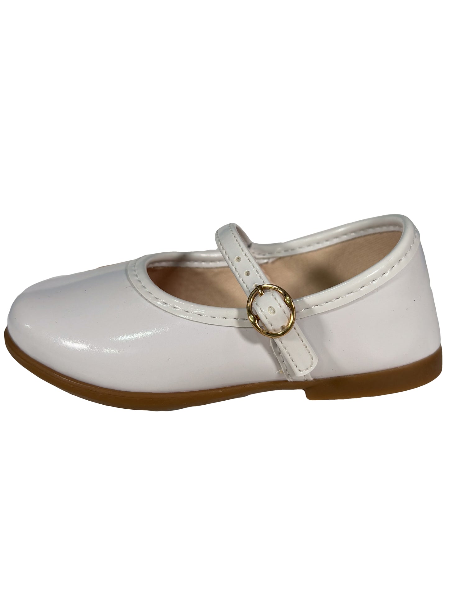 Zapato Muñeca Charol Blanco