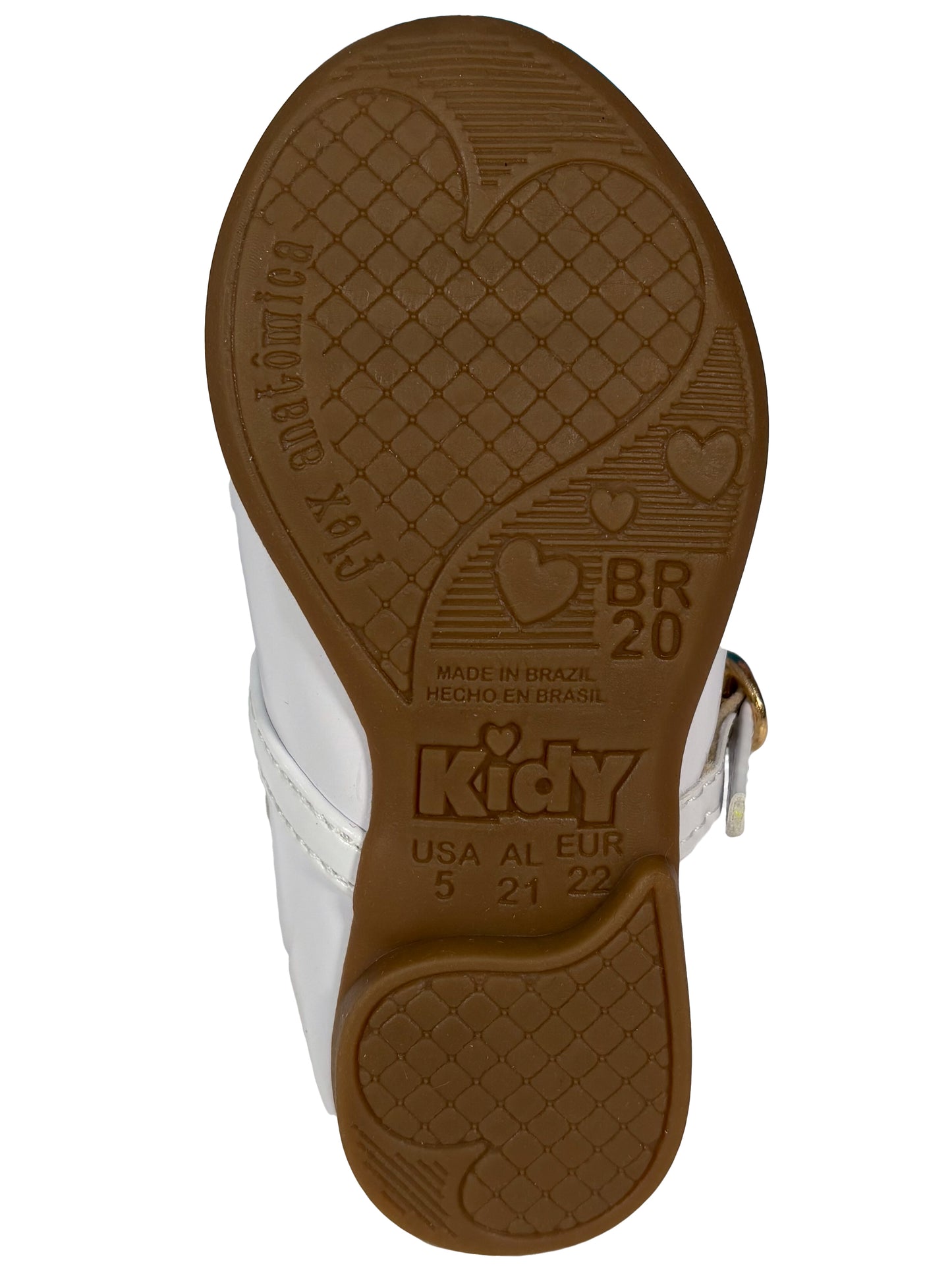 Zapato Muñeca Charol Blanco