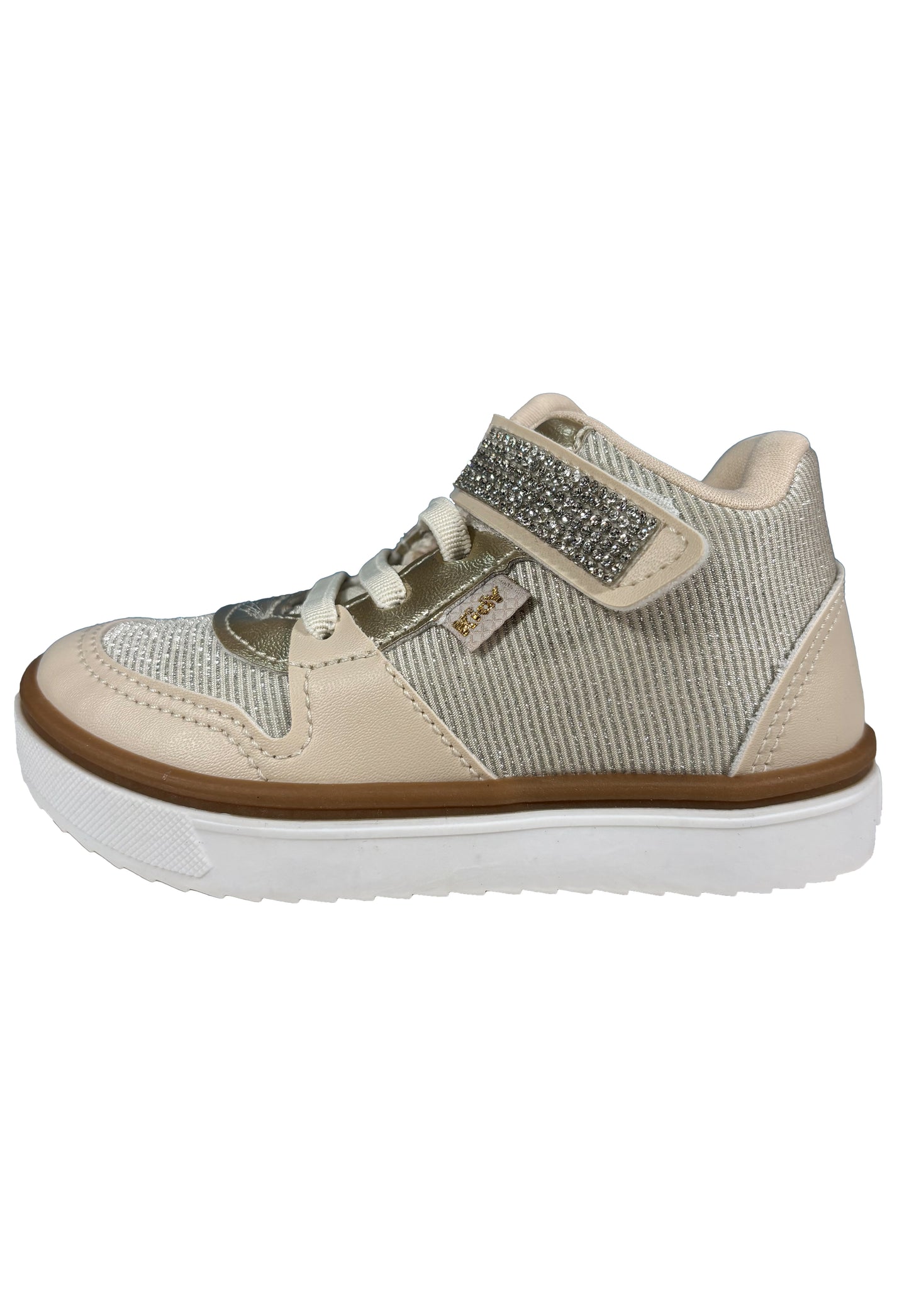 Zapato Botin Beige/Plateado