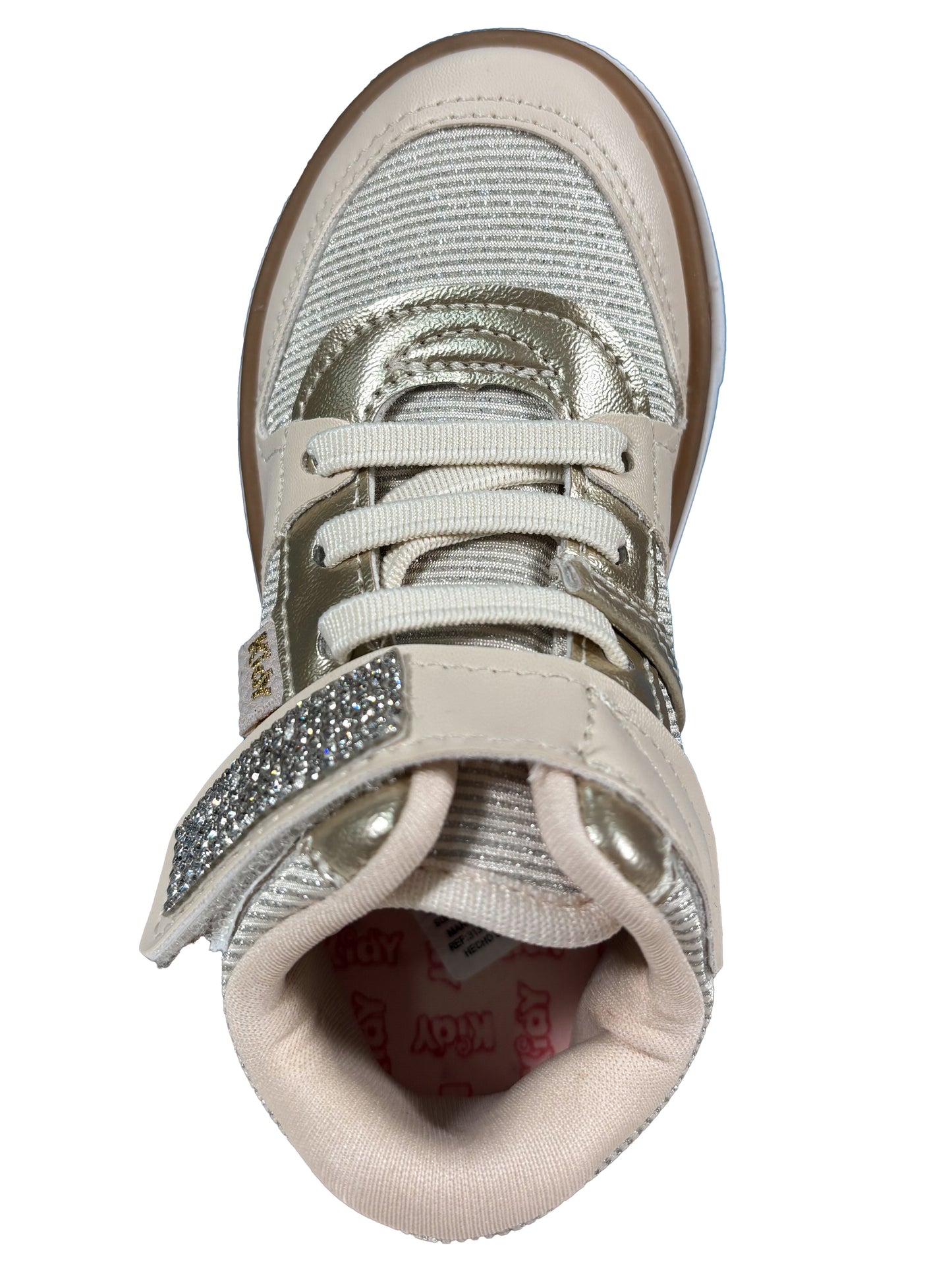 Zapato Botin Beige/Plateado
