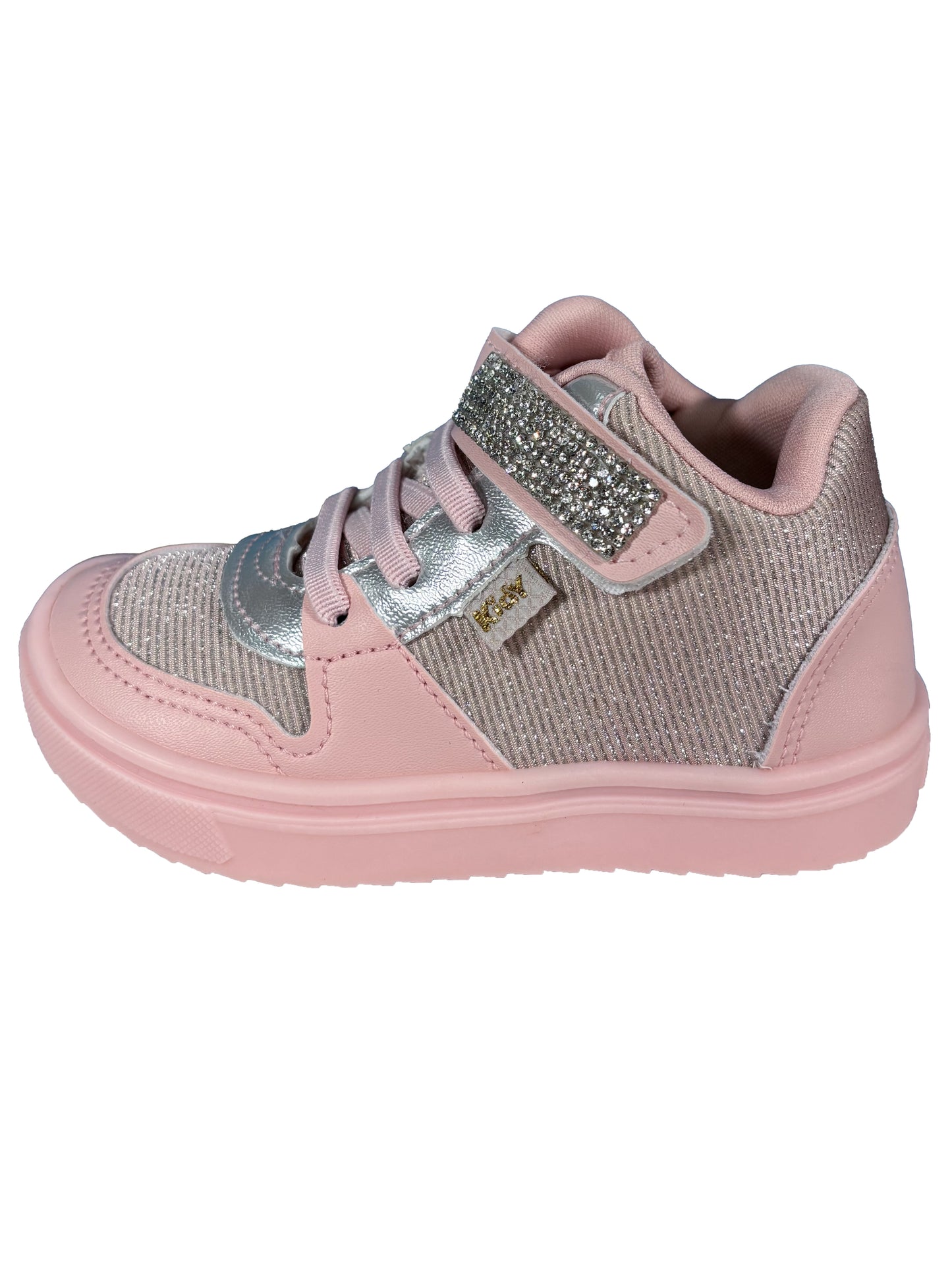 Zapato Botin Rosa/Plateado