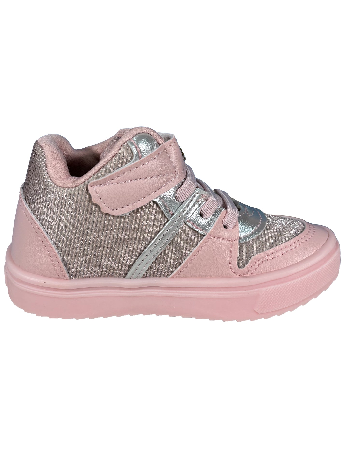 Zapato Botin Rosa/Plateado