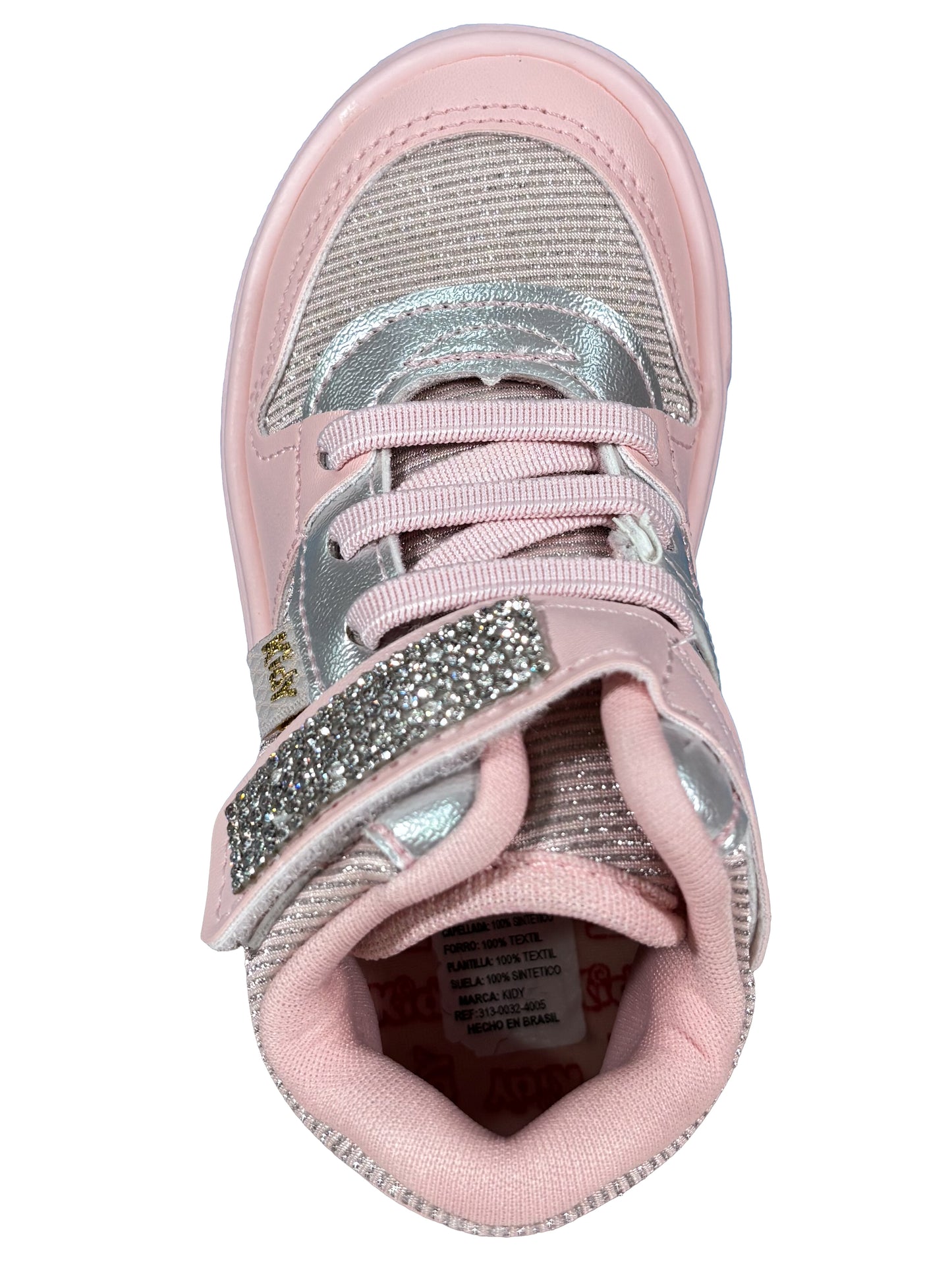 Zapato Botin Rosa/Plateado