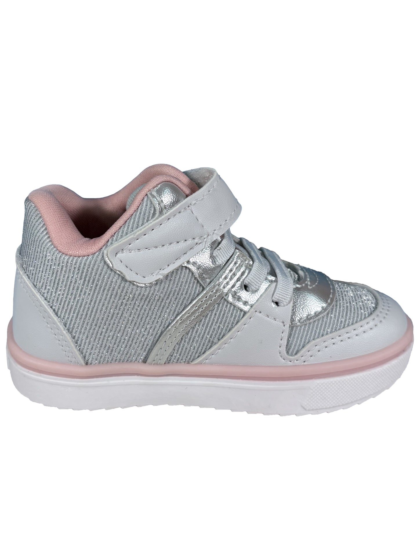 Zapato Botin Blanco/Plateado