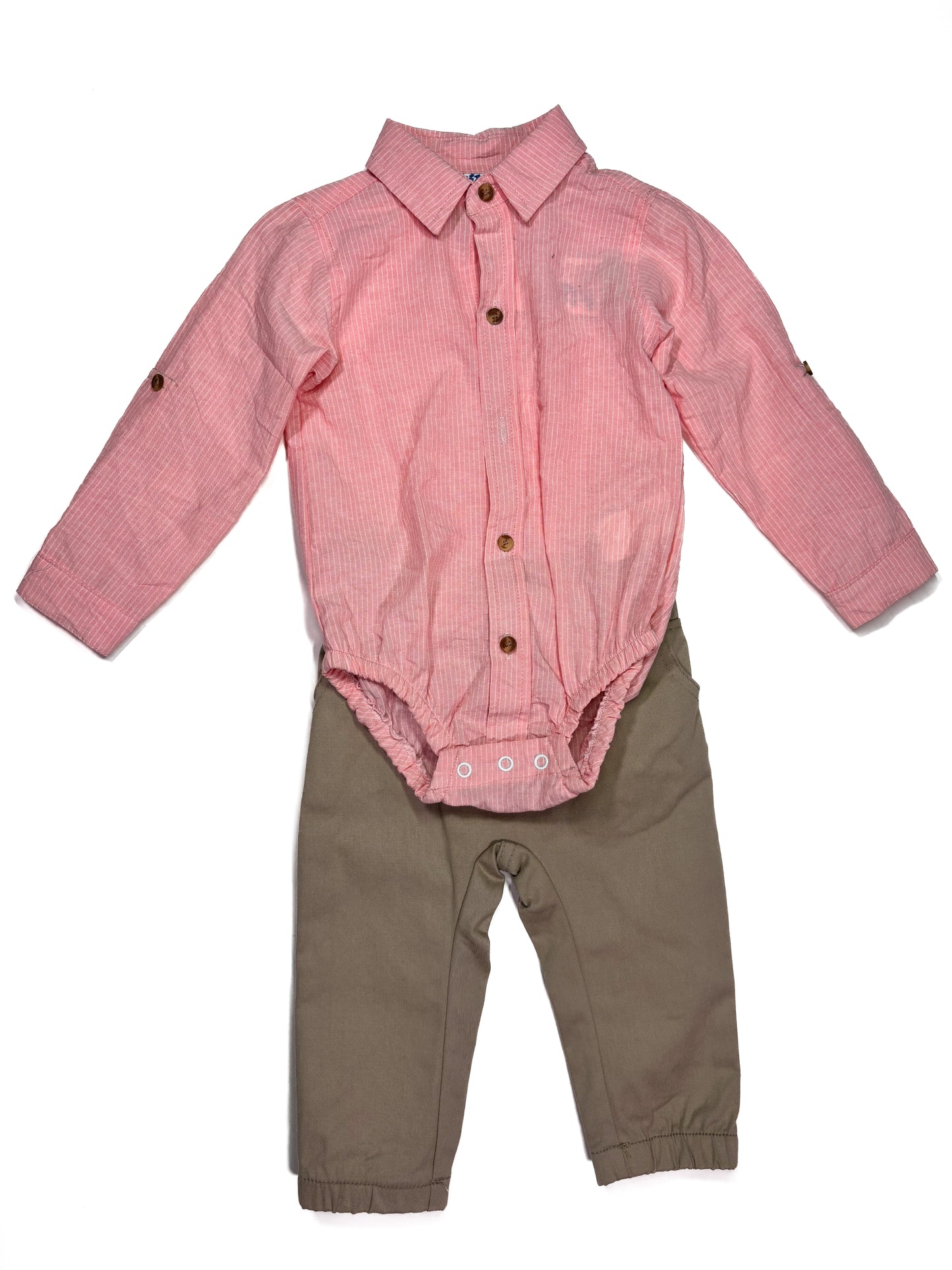 Conjunto Camisa Body Rosa