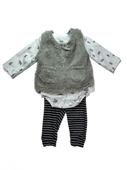 Conjunto Plomo Chaleco