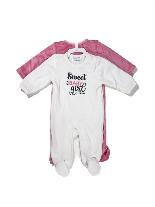 Mono Plush x2 Blanco/Rosa
