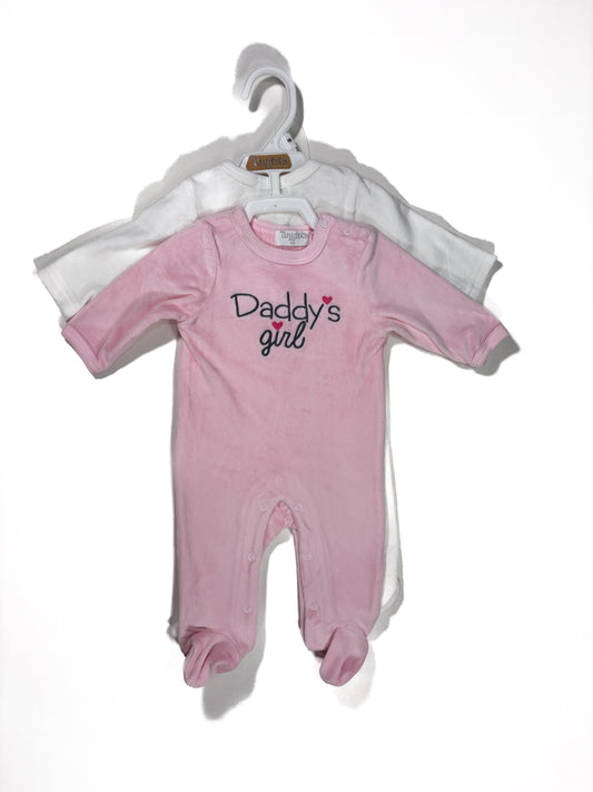Set Monos x2 Rosa/Blanco