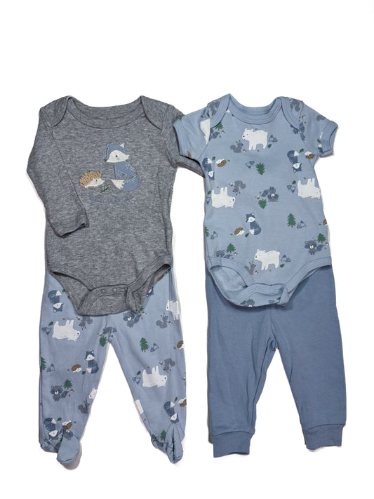Conjunto 4p Azul Zorro