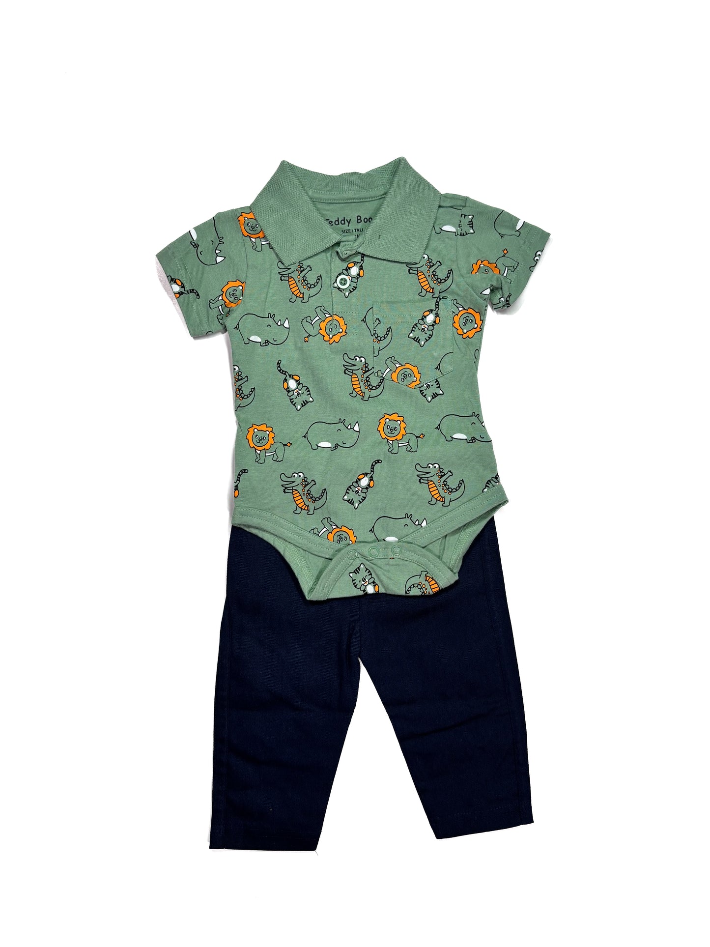 Conjunto Body con Cuello Verde