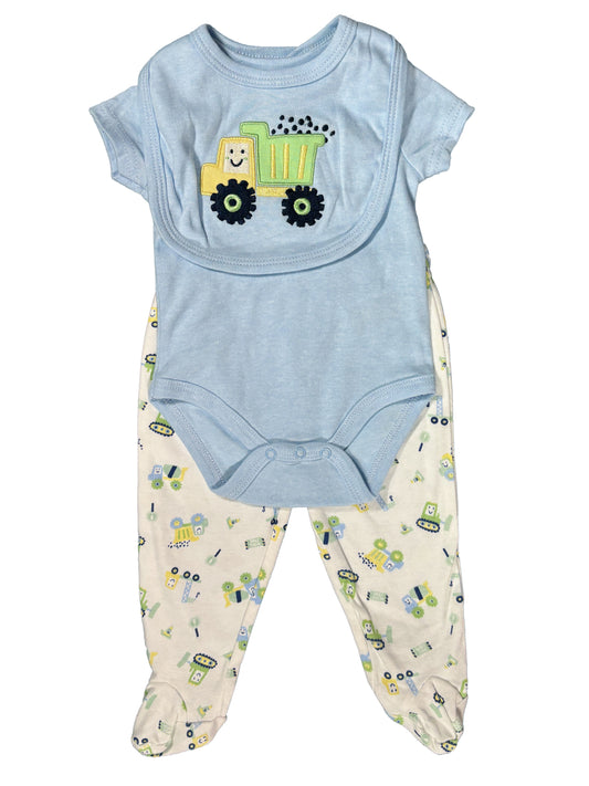 Conjunto 3p Celeste Carro