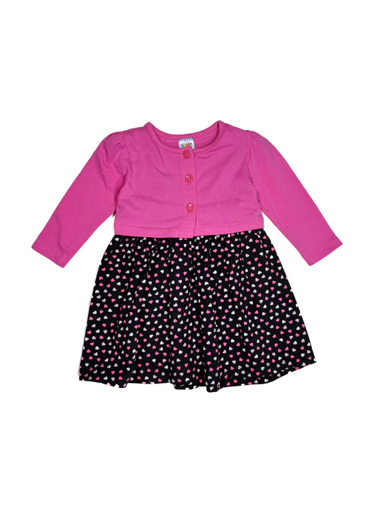 Vestido con Bolero Fucsia