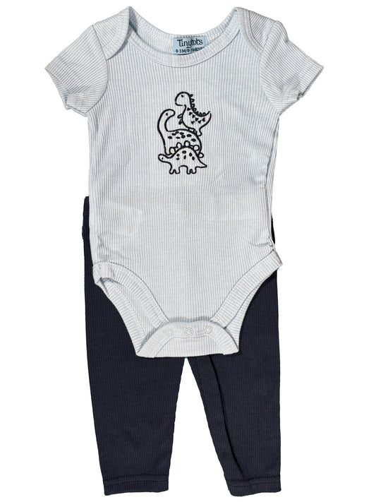 Conjunto 2p Blanco Dinos