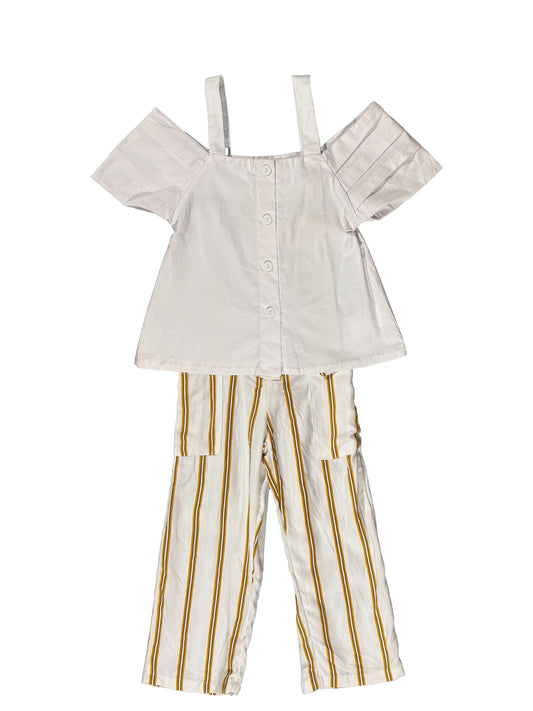 Conjunto Rayas Mostaza