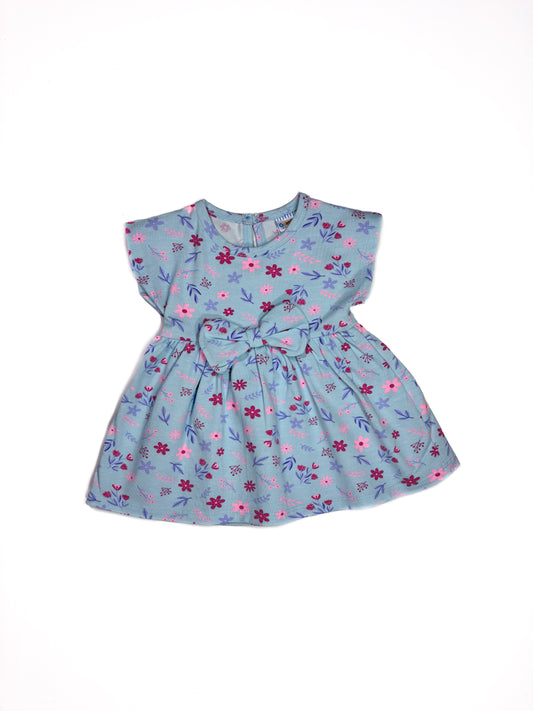 Vestido Celeste Flores
