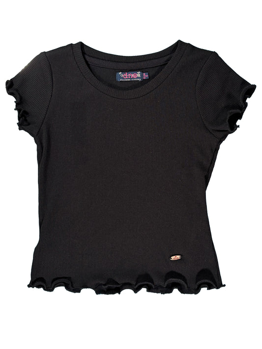 Camiseta Acanalada Negro