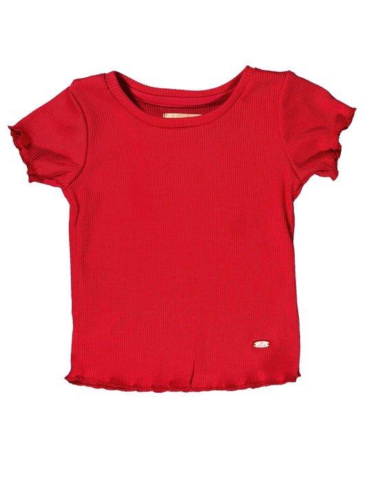 Camiseta Acanalada Rojo