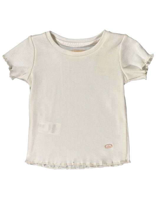 Camiseta Acanalada Crema