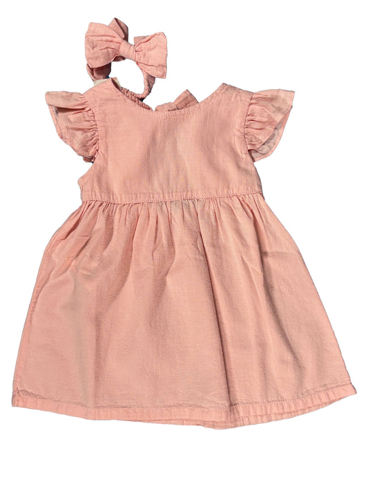 Vestido Lino Rosa