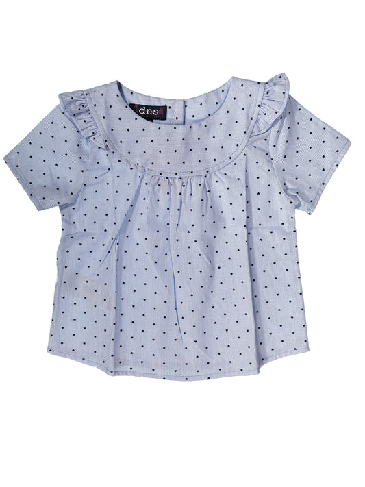 Blusa Celeste Corazones