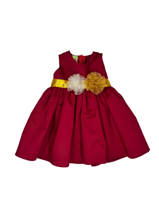 Vestido Vino/Dorado