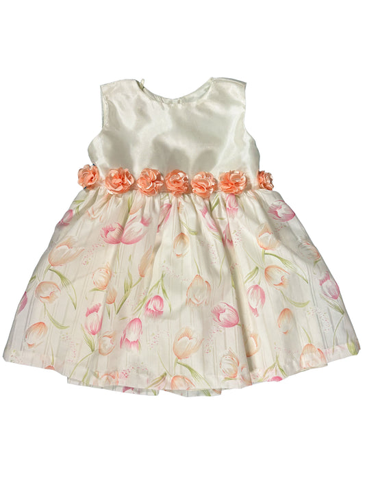 Vestido Beige Flores
