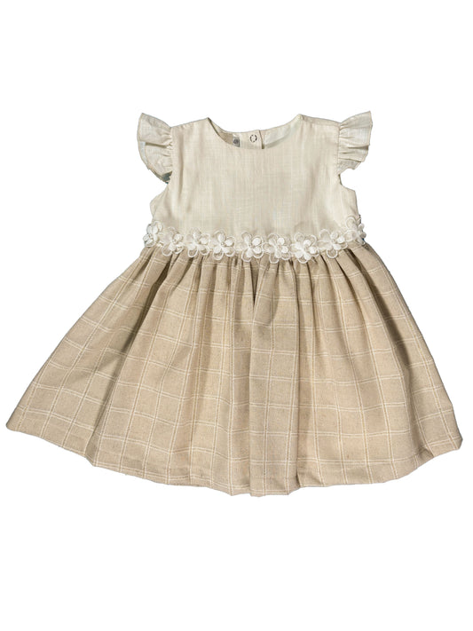 Vestido Beige Cuadros