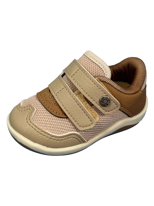 Zapato con Velcro Habano/Cafe