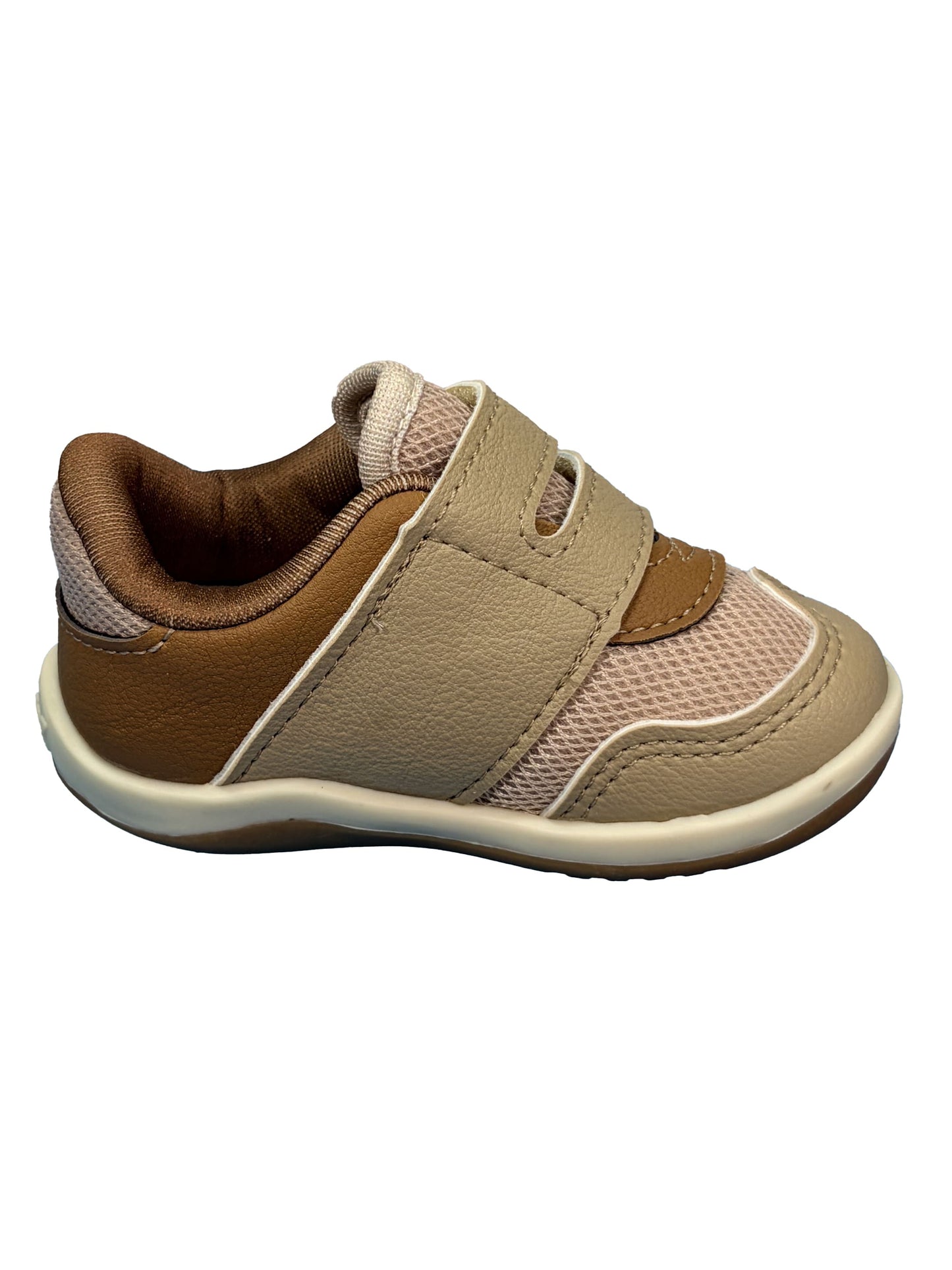 Zapato con Velcro Habano/Cafe