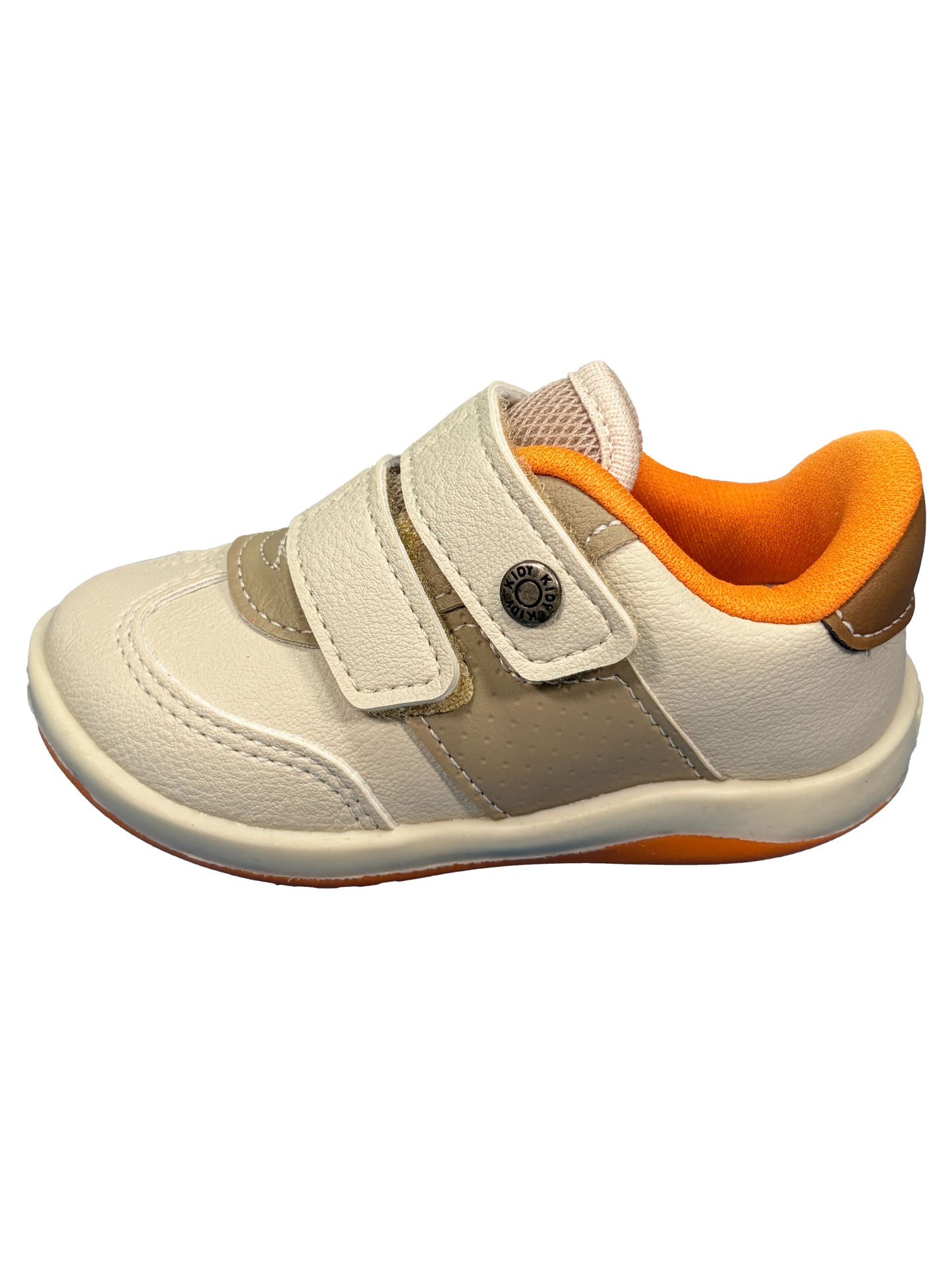 Zapato con Velcro Beige/Naranja