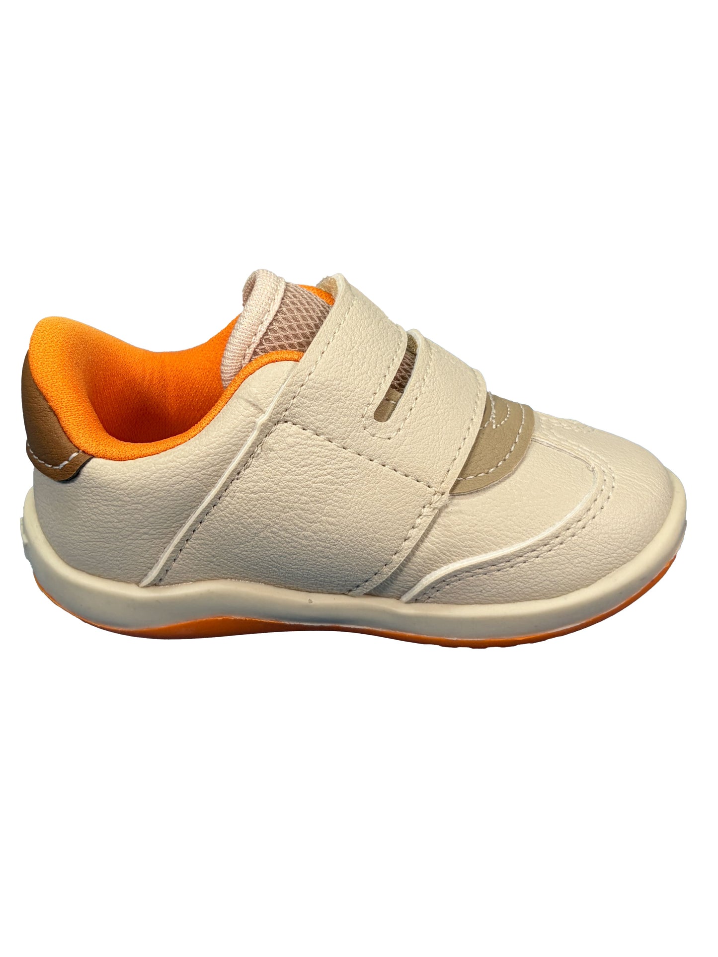 Zapato con Velcro Beige/Naranja