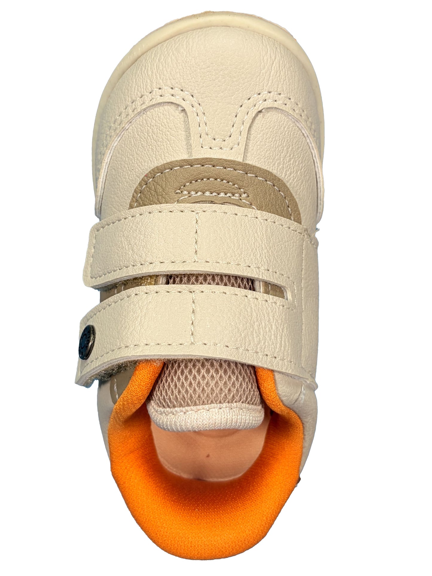 Zapato con Velcro Beige/Naranja