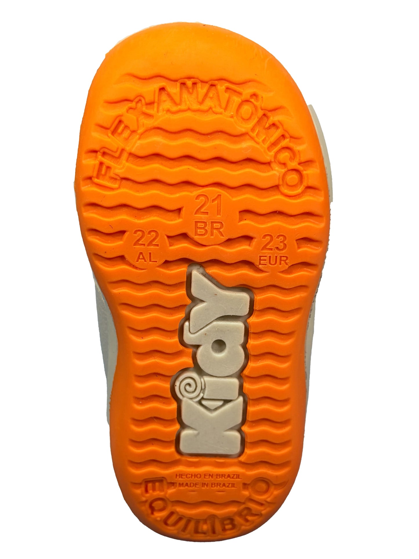 Zapato con Velcro Beige/Naranja